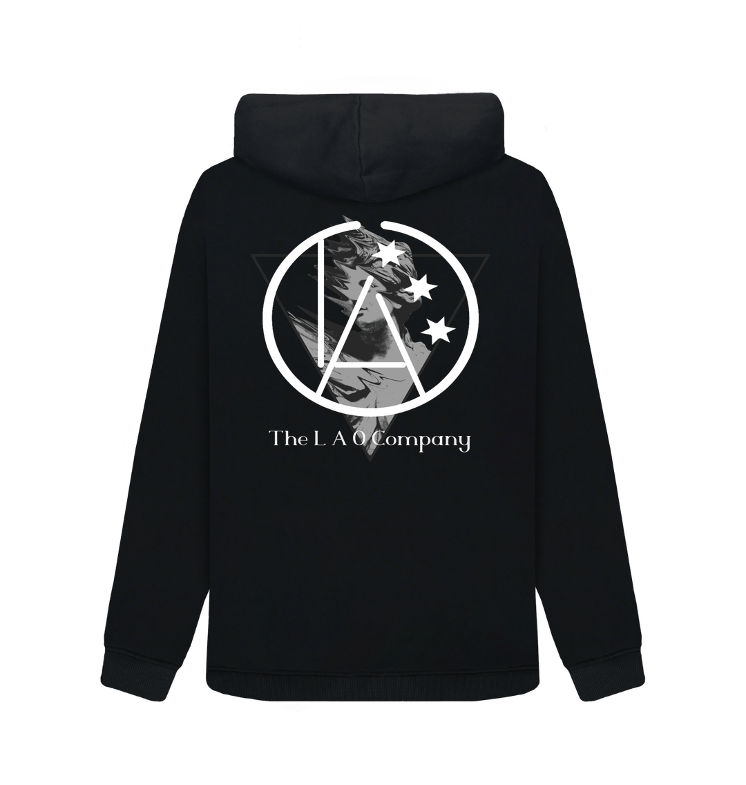 Black LAO Graze Womens Pullover Hoodie