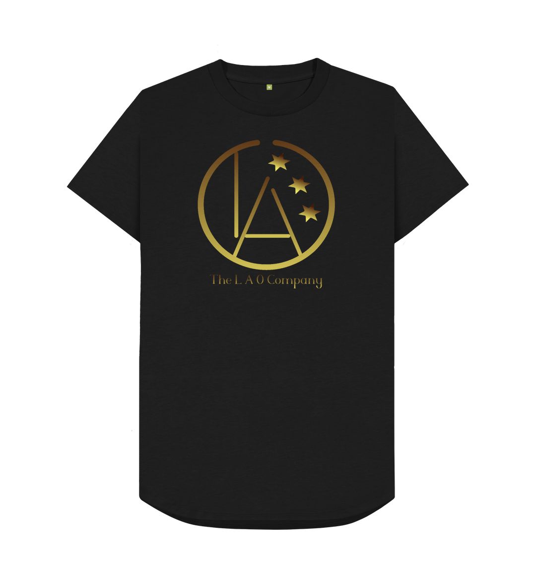 Black LAO Gold Edition Mens Long Tee Black