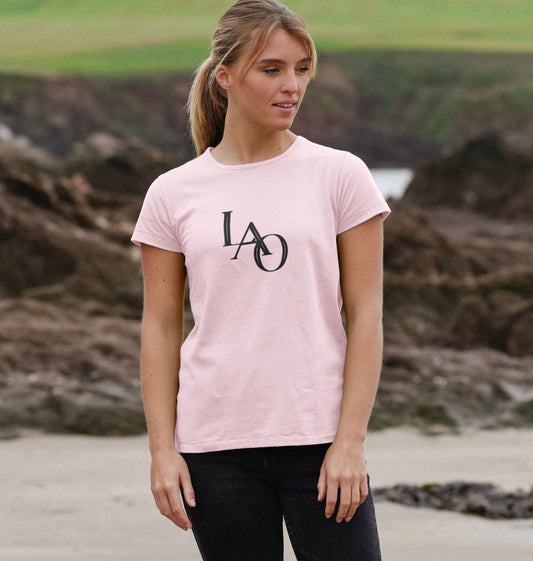 LAO Womens Tshirt Black/ Pink