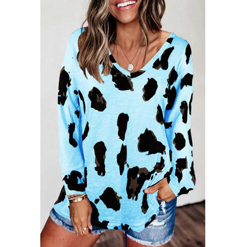 Womans stylish lepoard print top