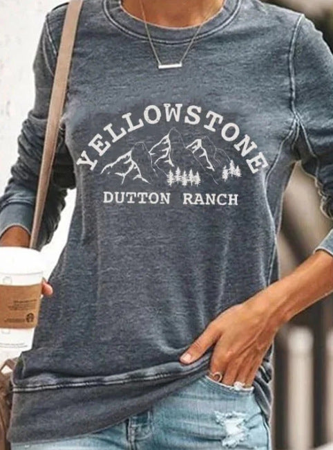 YellowStone printed women's long sleeve T-shirt